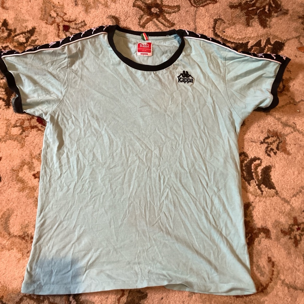 Kappa Light Blue T-Shirt with Black Trim